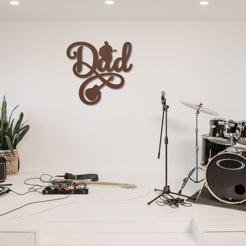 Guitarist dad metal wall sign