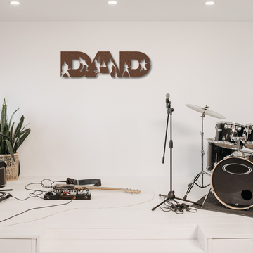 Guitarist dad metal wall sign