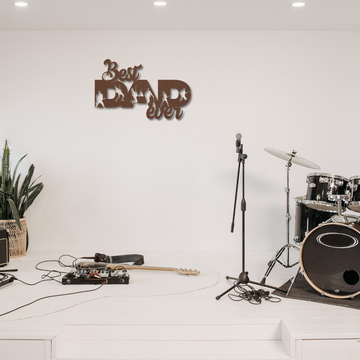 Guitarist dad metal wall sign
