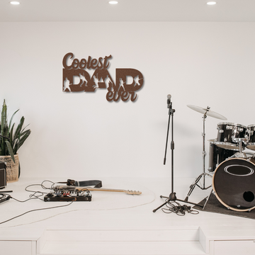 Guitarist dad metal wall sign