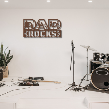 Guitarist dad metal wall sign dad rocks