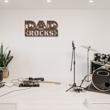 Guitarist dad metal wall sign dad rocks