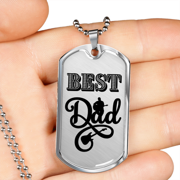 Best Dad Electric Guitarist Dog Tag Necklace for Guitarist | Military Style Necklace SDT-DTD-0103