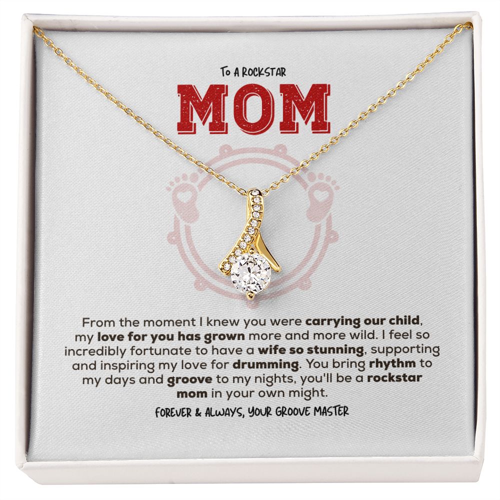 Rockstar Mom-to-be | Alluring Beauty Necklace | Gift from Drummer Dad
