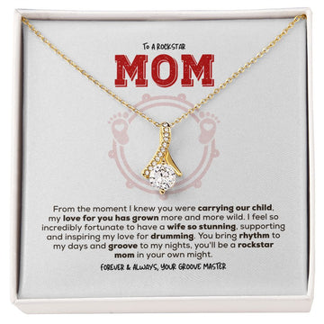 Rockstar Mom-to-be | Alluring Beauty Necklace | Gift from Drummer Dad