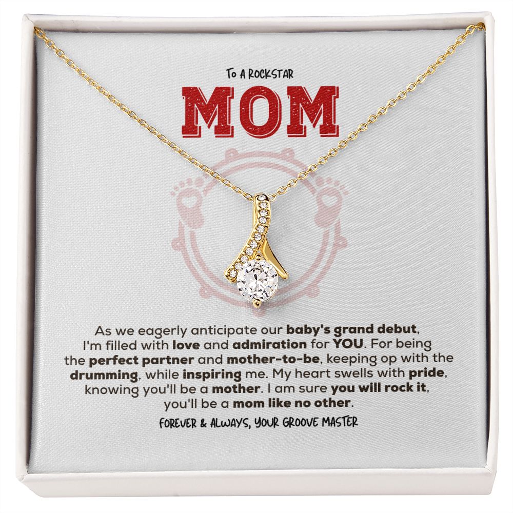 Rockstar Mom-to-be | Alluring Beauty Necklace | Gift from Drummer Dad