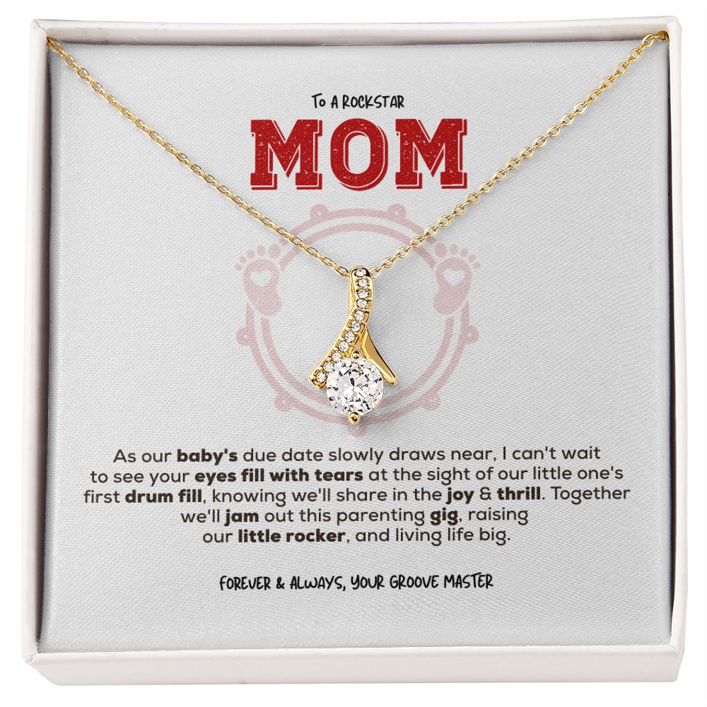 Rockstar Mom-to-be | Alluring Beauty Necklace | Gift from Drummer Dad