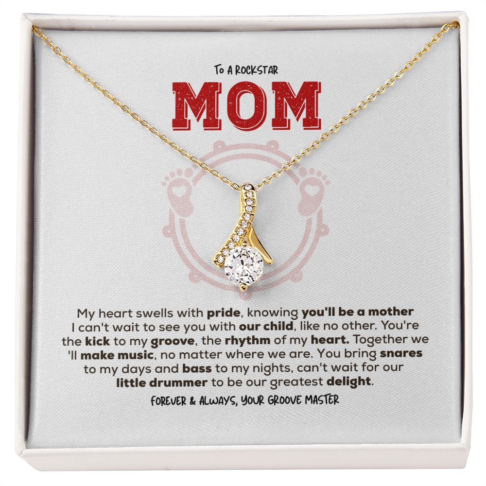 Rockstar Mom-to-be | Alluring Beauty Necklace | Gift from Drummer Dad