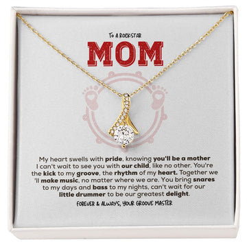 Rockstar Mom-to-be | Alluring Beauty Necklace | Gift from Drummer Dad