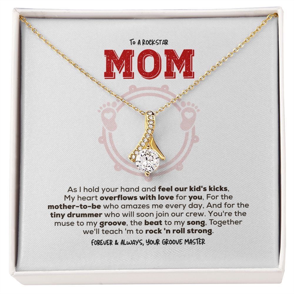 Rockstar Mom-to-be | Alluring Beauty Necklace | Gift from Drummer Dad