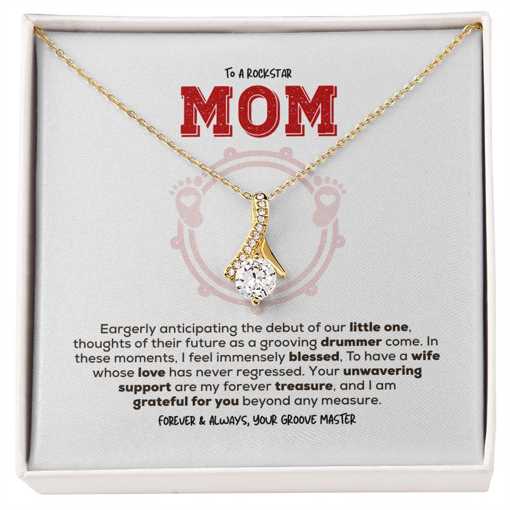 Rockstar Mom-to-be | Alluring Beauty Necklace | Gift from Drummer Dad