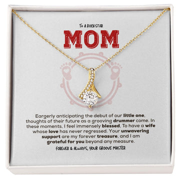 Rockstar Mom-to-be | Alluring Beauty Necklace | Gift from Drummer Dad