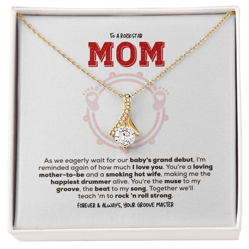 Rockstar Mom-to-be | Alluring Beauty Necklace | Gift from Drummer Dad