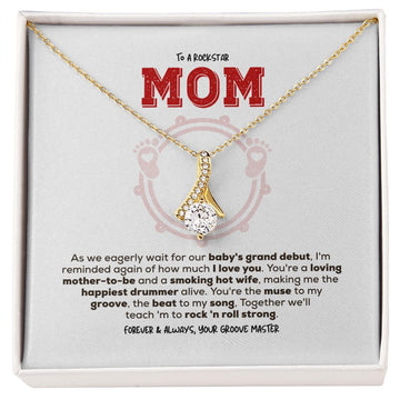 Rockstar Mom-to-be | Alluring Beauty Necklace | Gift from Drummer Dad