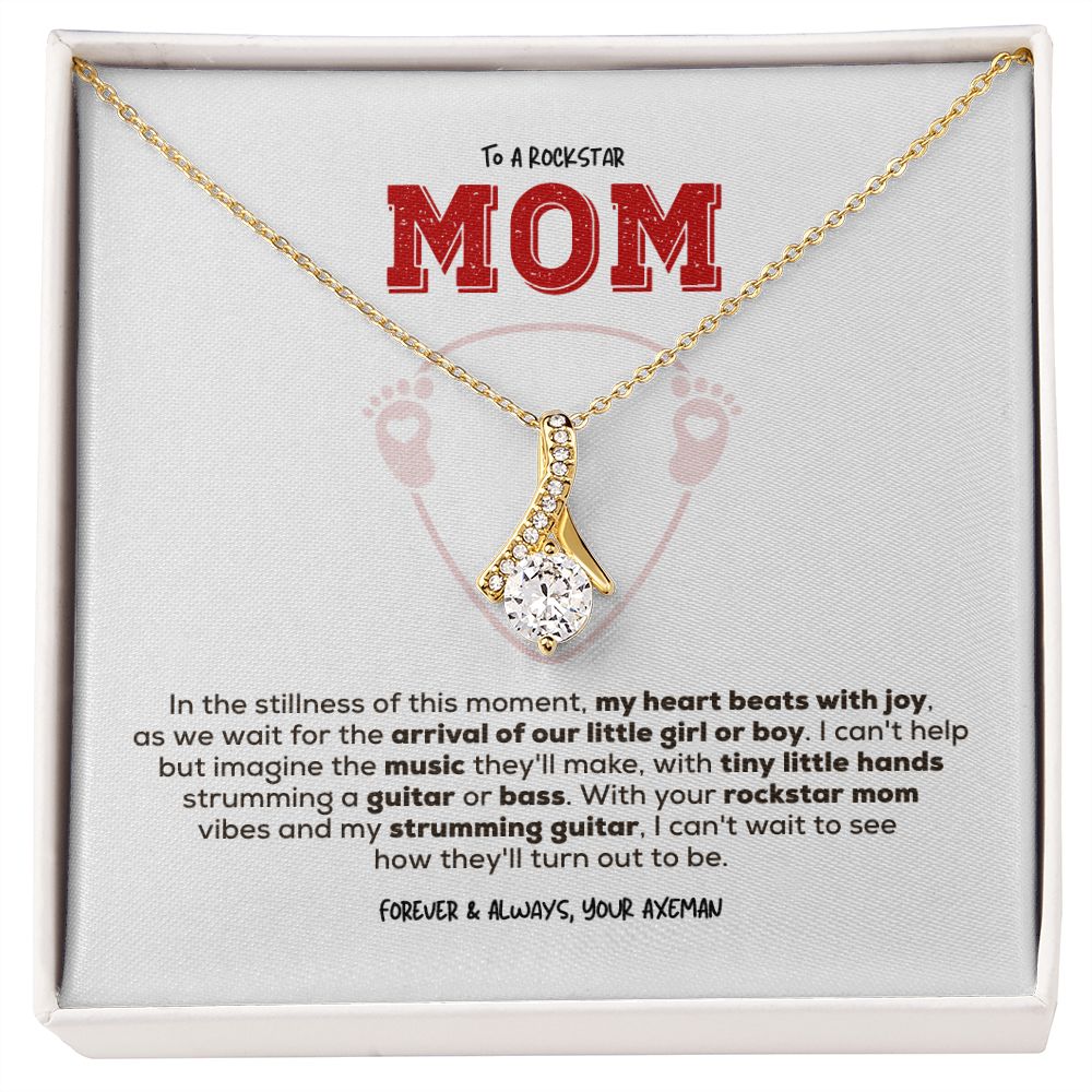 Rockstar Mom-to-be | Alluring Beauty Necklace | Gift from Guitarist Dad