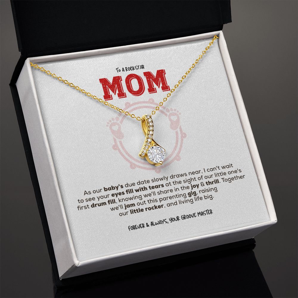 Rockstar Mom-to-be | Alluring Beauty Necklace | Gift from Drummer Dad
