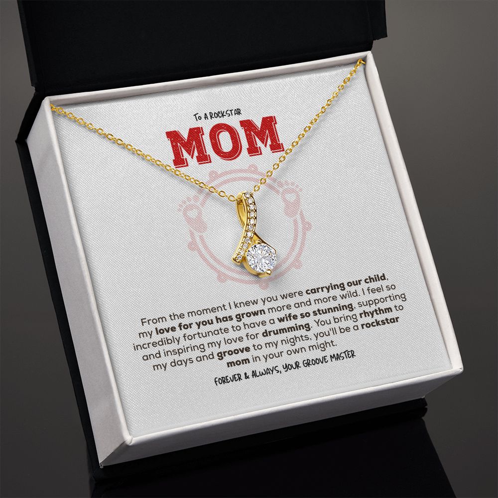 Rockstar Mom-to-be | Alluring Beauty Necklace | Gift from Drummer Dad