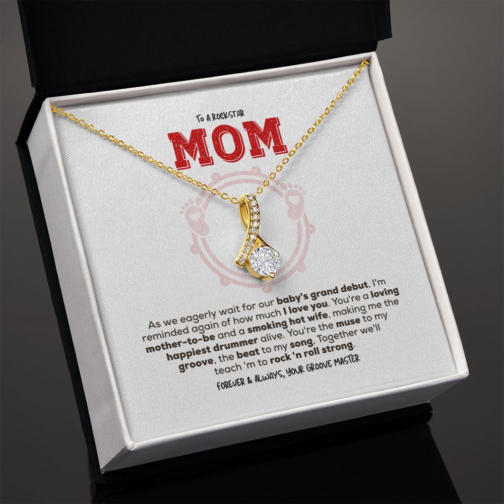 Rockstar Mom-to-be | Alluring Beauty Necklace | Gift from Drummer Dad