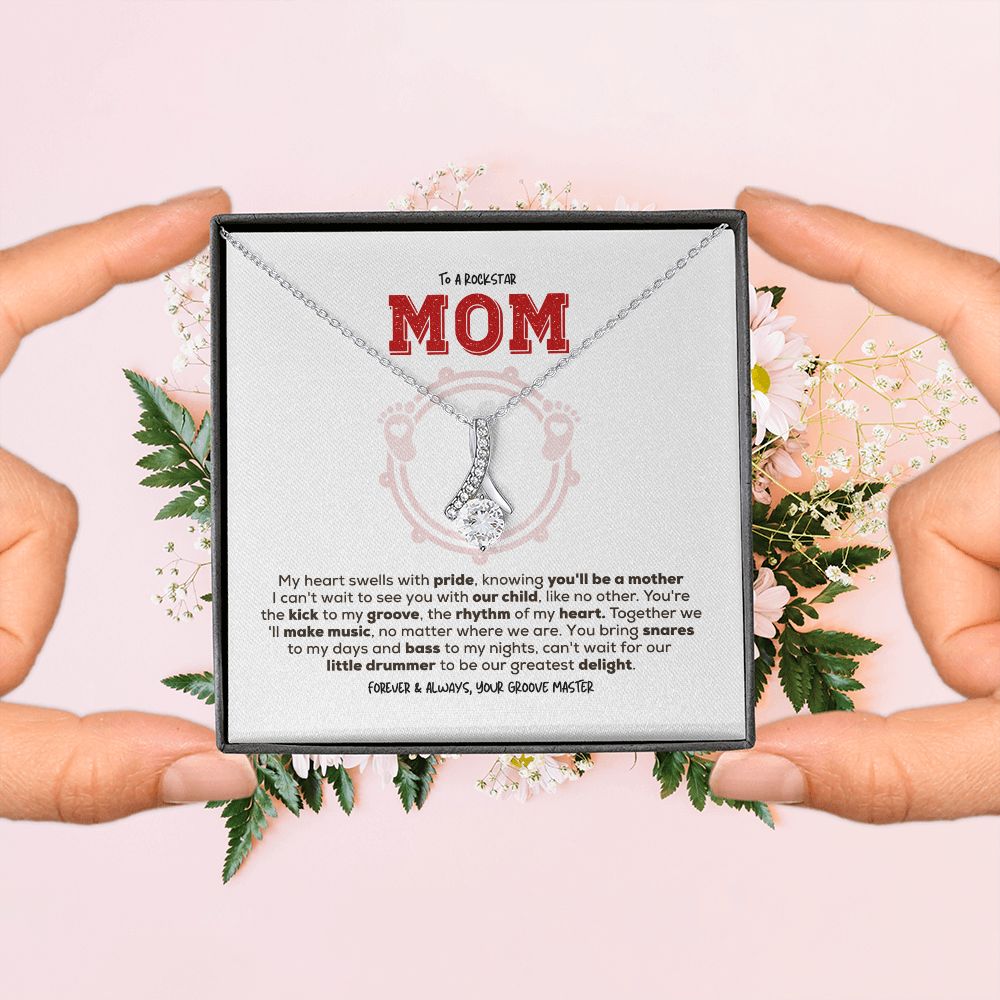 Rockstar Mom-to-be | Alluring Beauty Necklace | Gift from Drummer Dad