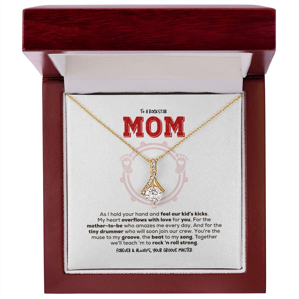 Rockstar Mom-to-be | Alluring Beauty Necklace | Gift from Drummer Dad
