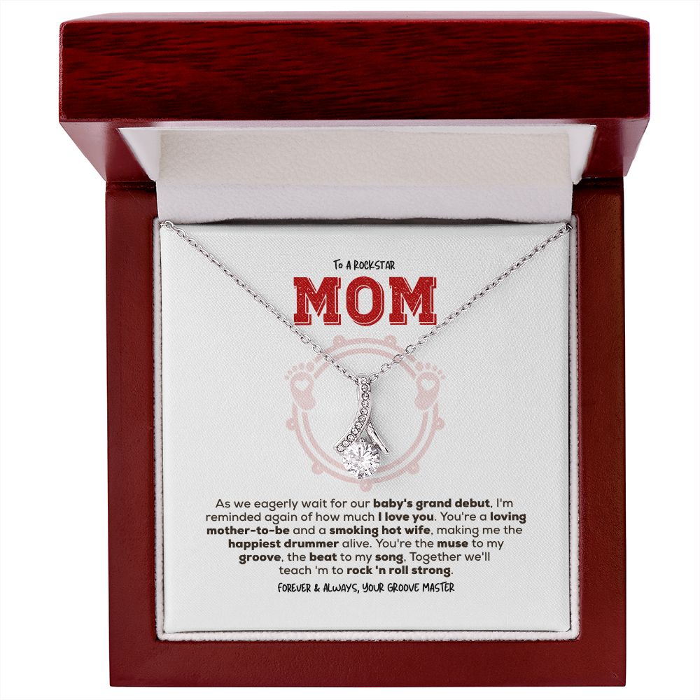 Rockstar Mom-to-be | Alluring Beauty Necklace | Gift from Drummer Dad