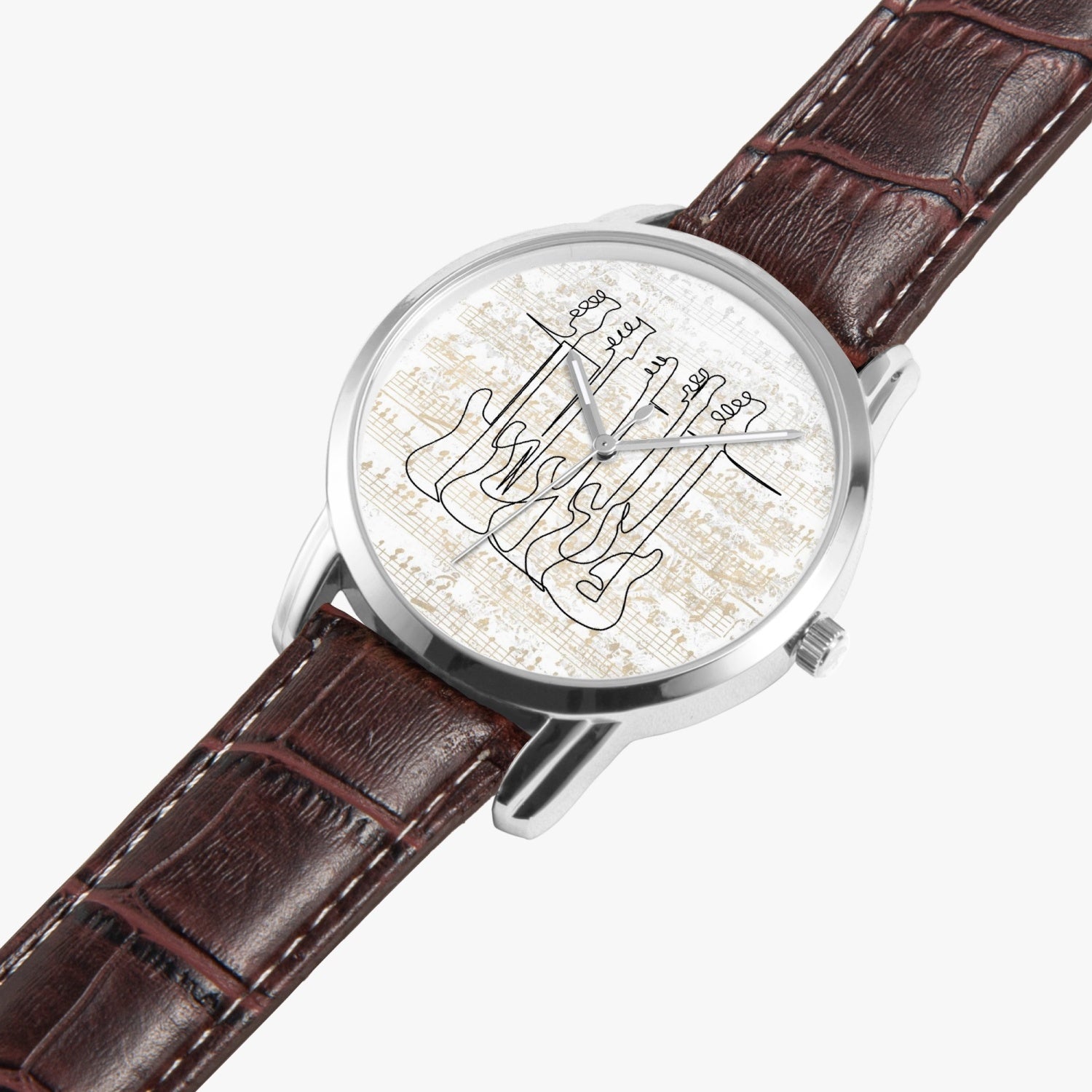 Bass Guitars | Wide Type Quartz Watch | Gift for Musician - Givtz Back