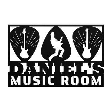 Bass Guitarist Custom Studio Sign | Custom Metal Wall Art