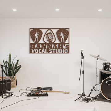 Singer Wall Sign with Custom Text Lines | Custom Metal Wall Art
