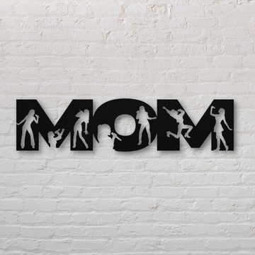 Mom Text Sign for Singer Mom | Metal Wall Art
