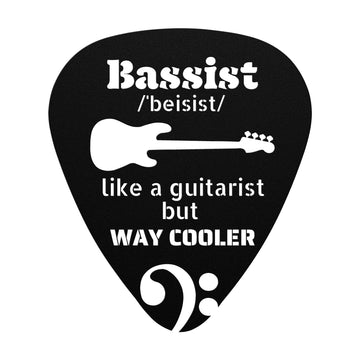 Pick Sign with Bassist Definition | Metal Wall Art