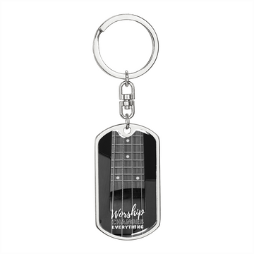 Worship Changes Everything | Bass Neck | Dog Tag Keychain - Givtz Back