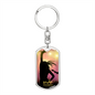 Worship YHWH | Female Singer Hand Raised | Dog Tag Keychain - Givtz Back