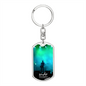 Worship YHWH | Electric Guitarist | Dog Tag Keychain - Givtz Back