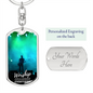 Worship Changes Everything | Electric Guitarist | Dog Tag Keychain - Givtz Back