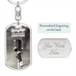 Worship Changes Everything | Microphone Grey | Dog Tag Keychain - Givtz Back