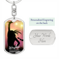 Worship Changes Everything | Female Singer Hand Raised | Dog Tag Keychain - Givtz Back