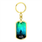 Worship YHWH | Electric Guitarist | Dog Tag Keychain - Givtz Back