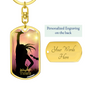 Worship YHWH | Female Singer Hand Raised | Dog Tag Keychain - Givtz Back