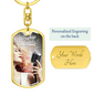 Worship Changes Everything | Female Singer with Mic | Dog Tag Keychain - Givtz Back