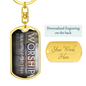 Worship Changes Everything | Blocks | Dog Tag Keychain - Givtz Back