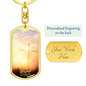 Worship YHWH | Cross | Dog Tag Keychain - Givtz Back