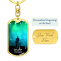Worship YHWH | Electric Guitarist | Dog Tag Keychain - Givtz Back