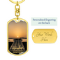 Worship Changes Everything | Acoustic Guitar Sunset | Dog Tag Keychain - Givtz Back