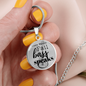 When Words Fail Bass Guitar Speaks | Necklace Circle Pendant Snake Chain - Givtz Back