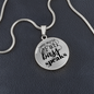When Words Fail Bass Speaks | Necklace Circle Pendant Snake Chain - Givtz Back