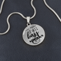 When Words Fail Bass Guitar Speaks | Necklace Circle Pendant Snake Chain - Givtz Back