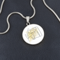 Piano Gold Splatter | Circle Pendant Necklace | Gift for Pianist - Givtz Back
