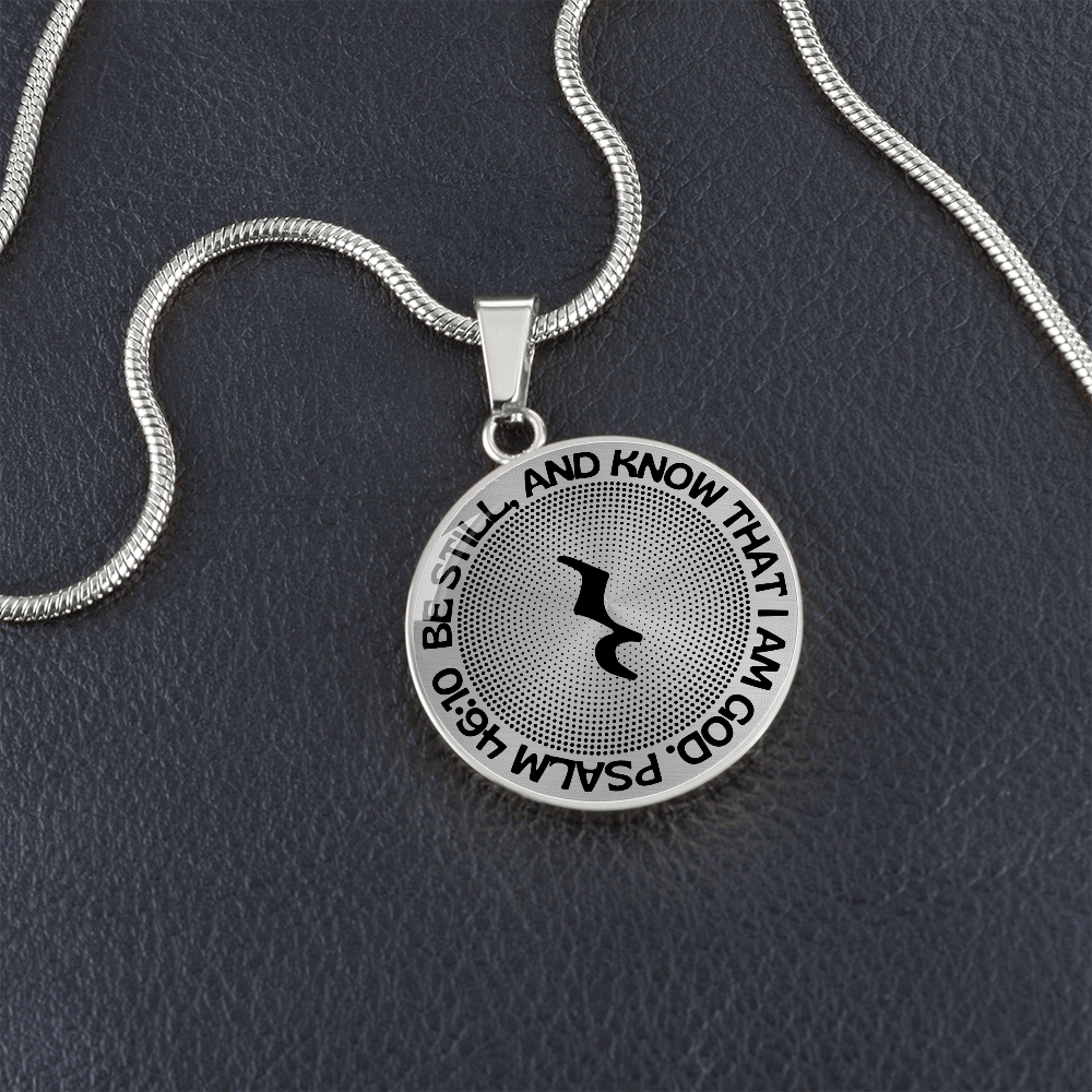 Be Still And Know | Music Rest | Dots | Necklace Circle Pendant