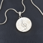 Music Clef Sheet Music | Circle Pendant Necklace | Gift for Musician - Givtz Back