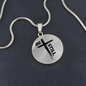 Be Still Cross | Necklace Circle Pendant Snake Chain - Givtz Back